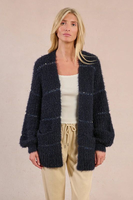 Midnight Sparkle Stripe Cardigan