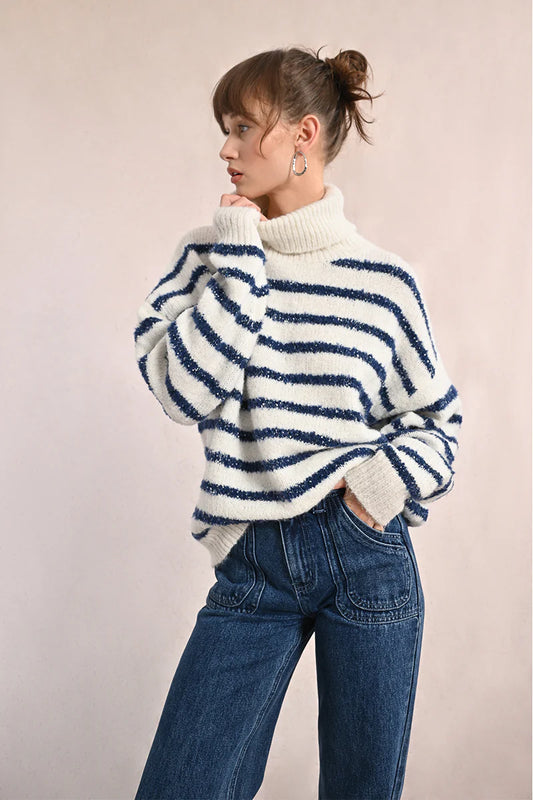 Coastal Glow Turtleneck Sweater