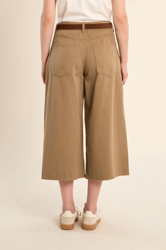 The Easy Street Cropped Khaki Denim