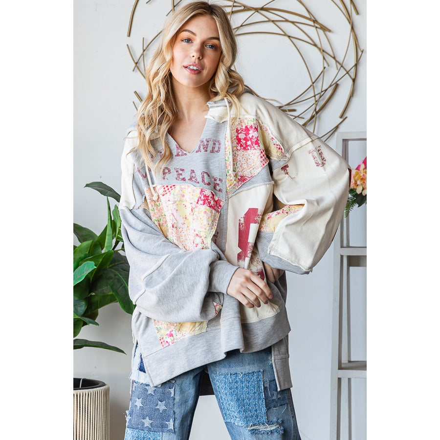 Patch Me If You Can Oversized Mineral Washed Hoodie