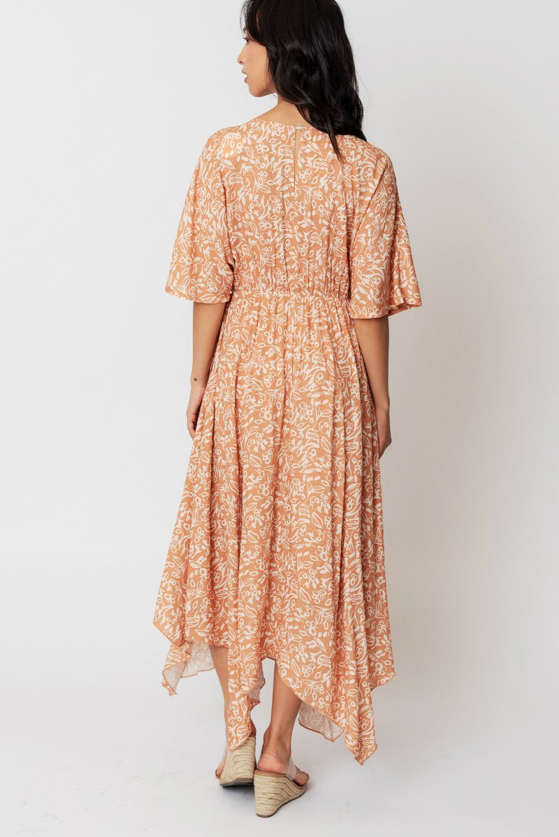 Kimono Sleeve V-Neck Maxi Dress