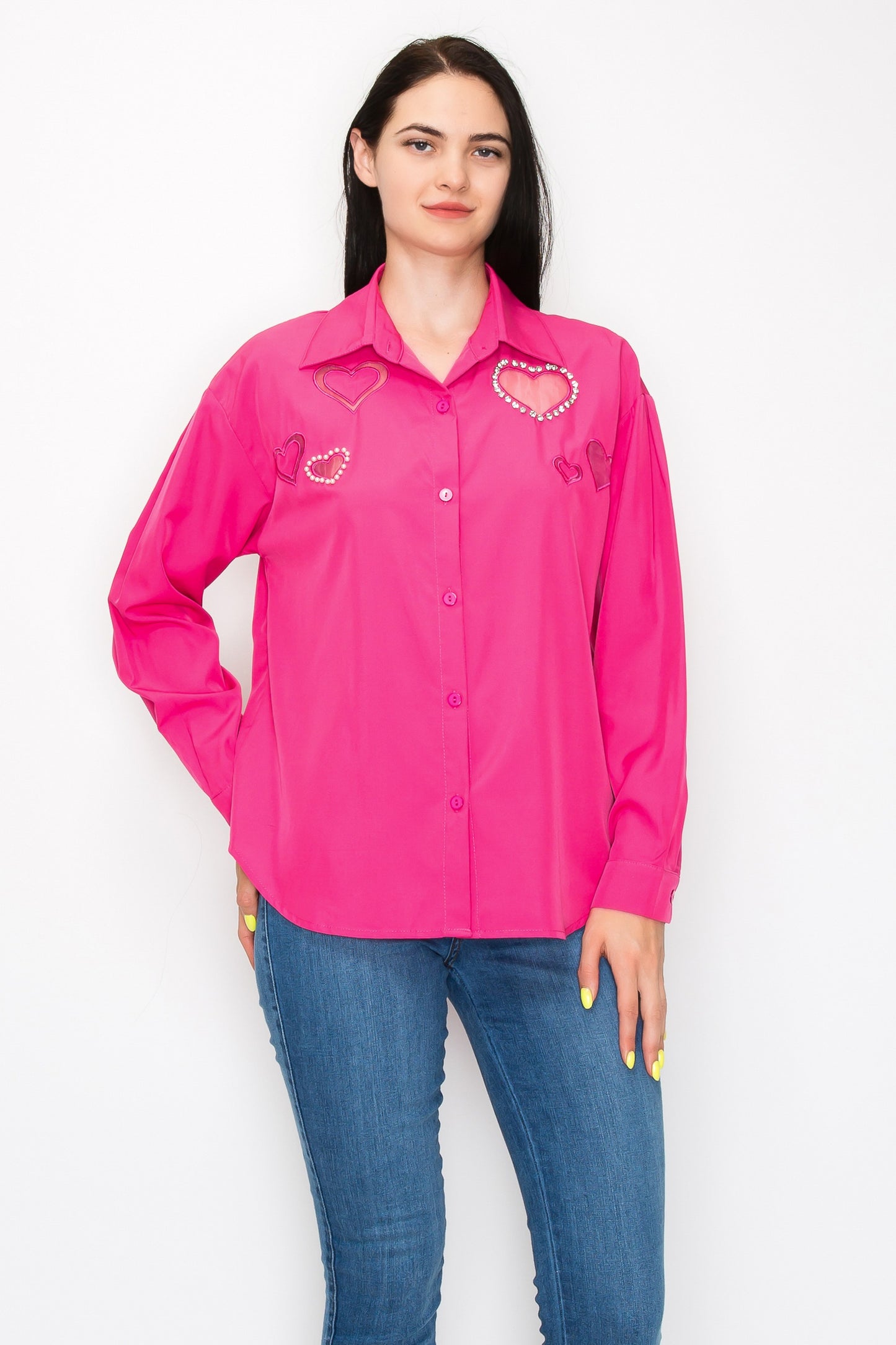 Queen Of Hearts Embellished Shirt