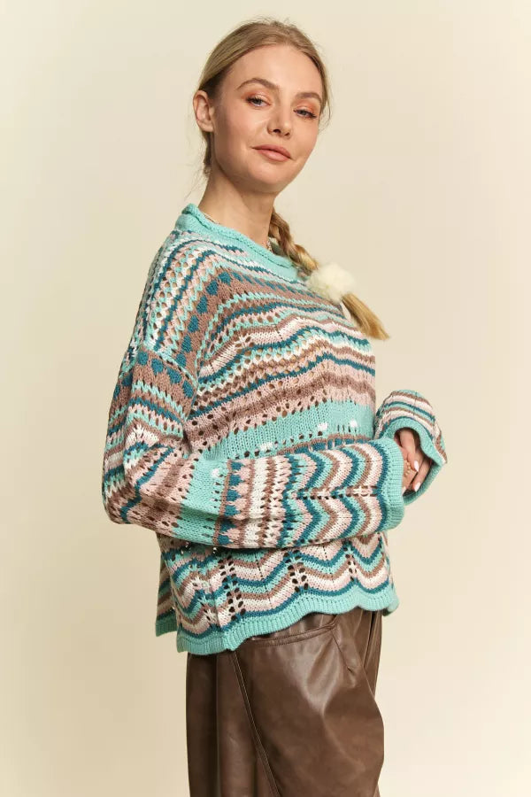 Seafoam Daydream Textured Pullover