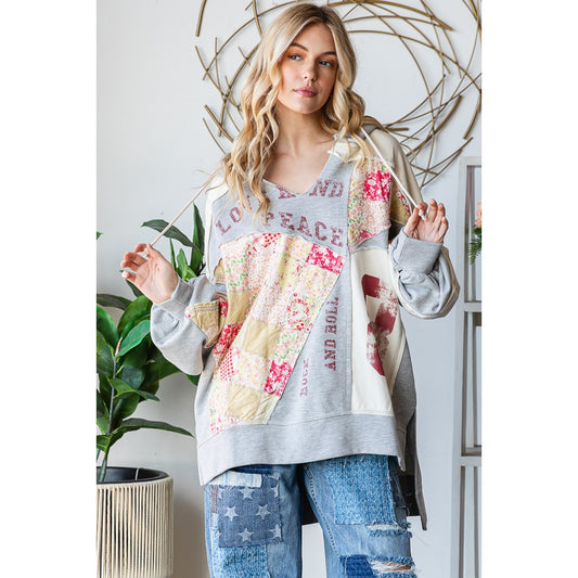 Patch Me If You Can Oversized Mineral Washed Hoodie