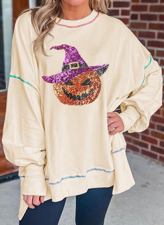 Glittering Pumpkin Wizard Sweatshirt