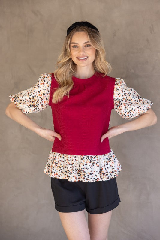 Wild Side Textured Knit Top
