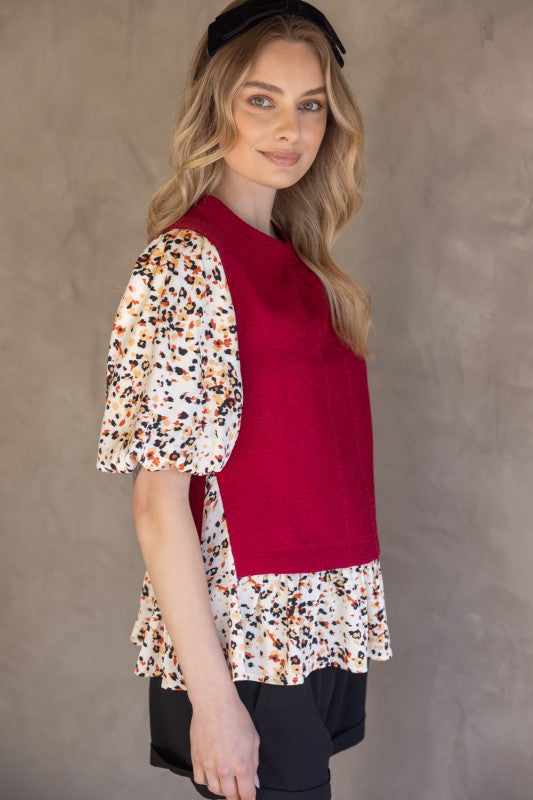 Wild Side Textured Knit Top
