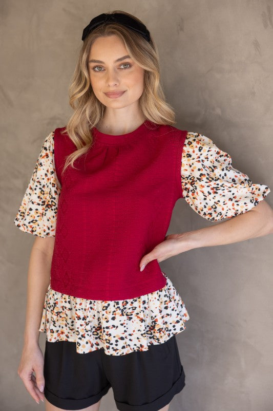 Wild Side Textured Knit Top