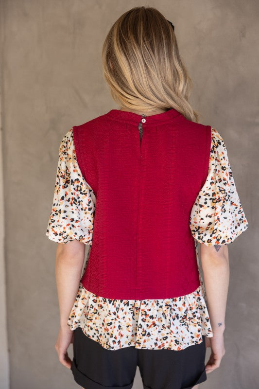 Wild Side Textured Knit Top