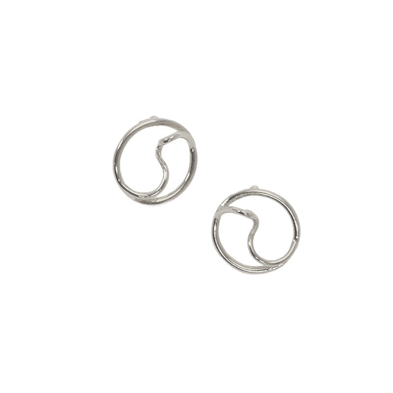 Unraveled Circle Stud Earring