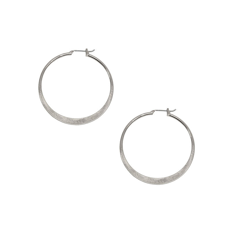 Large Flat Hoop Earrings