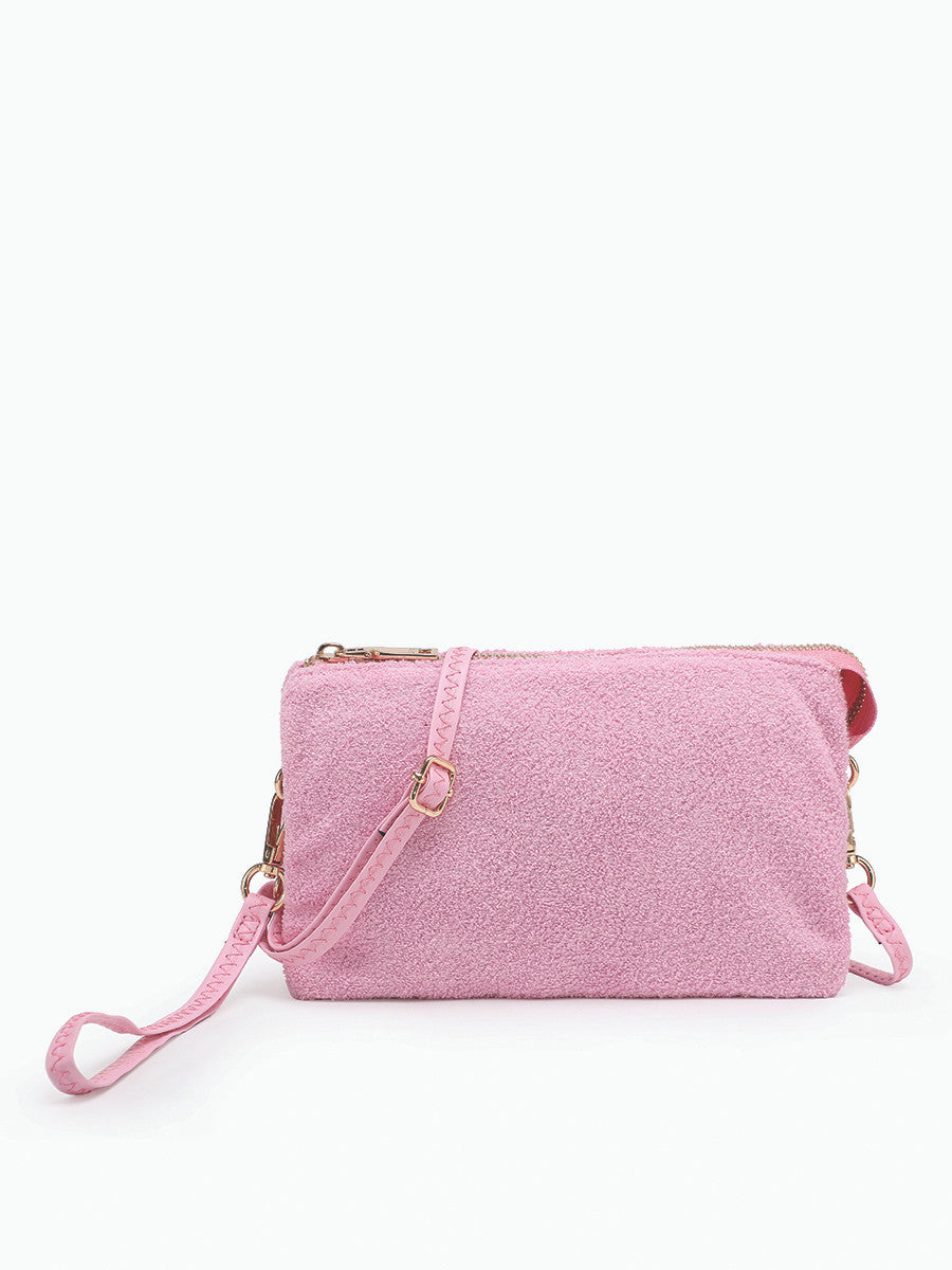 Riley Terry Cloth Monogrammable 3 Compartment Crossbody/Wristlet