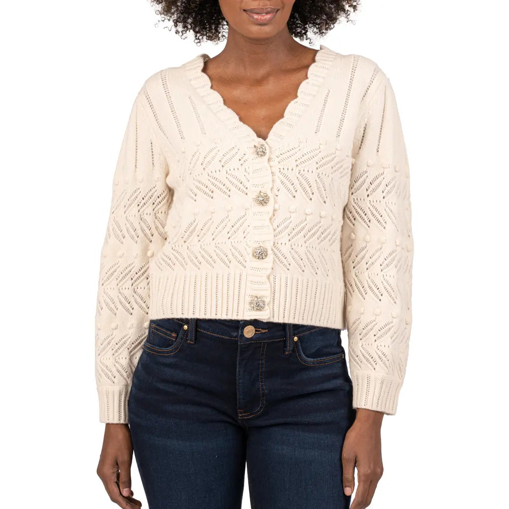 Kut From The Kloth Mimi Scallop Neck Cardigan