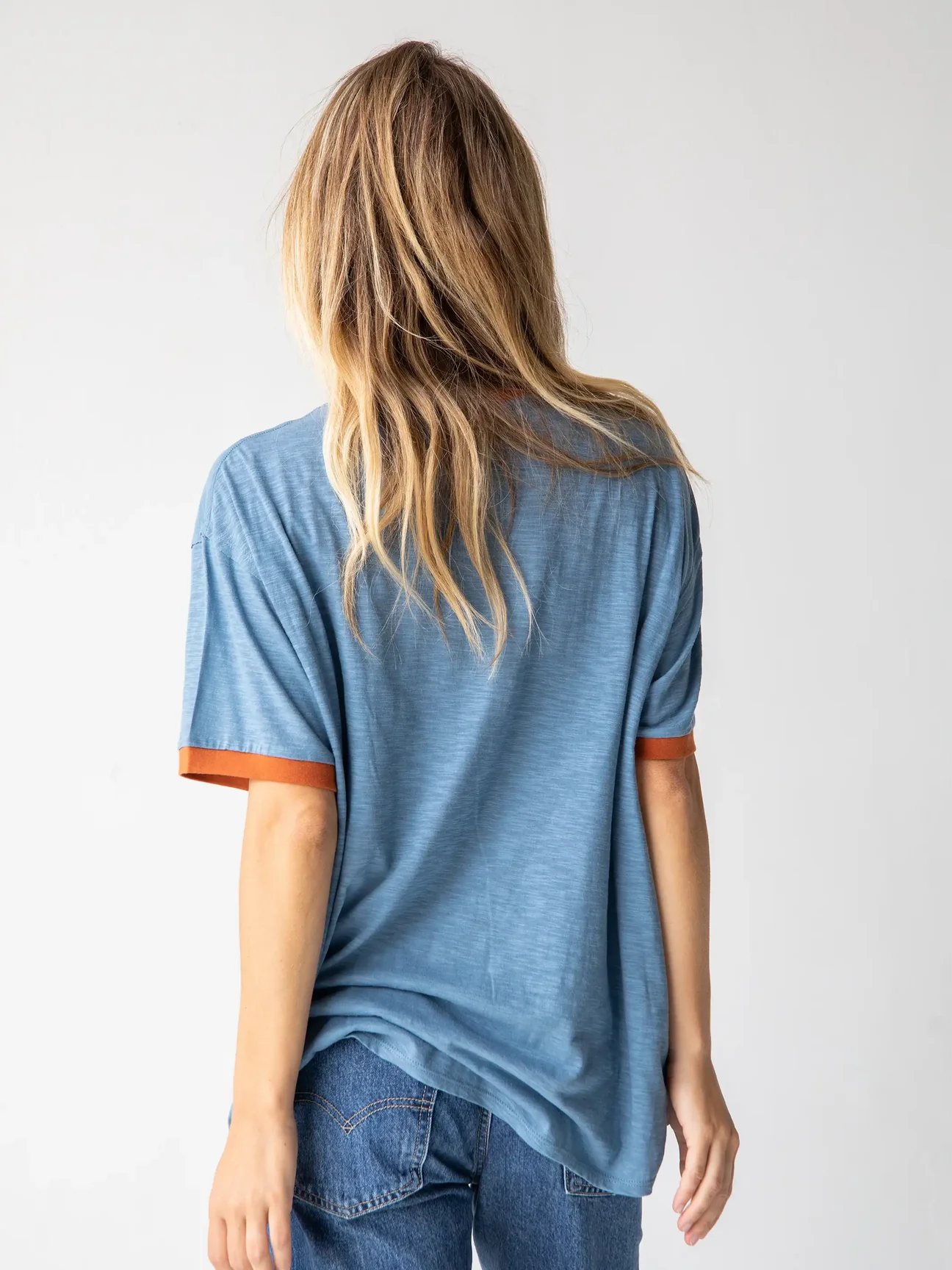 Kind People Ringer Oversized Tee Shirt