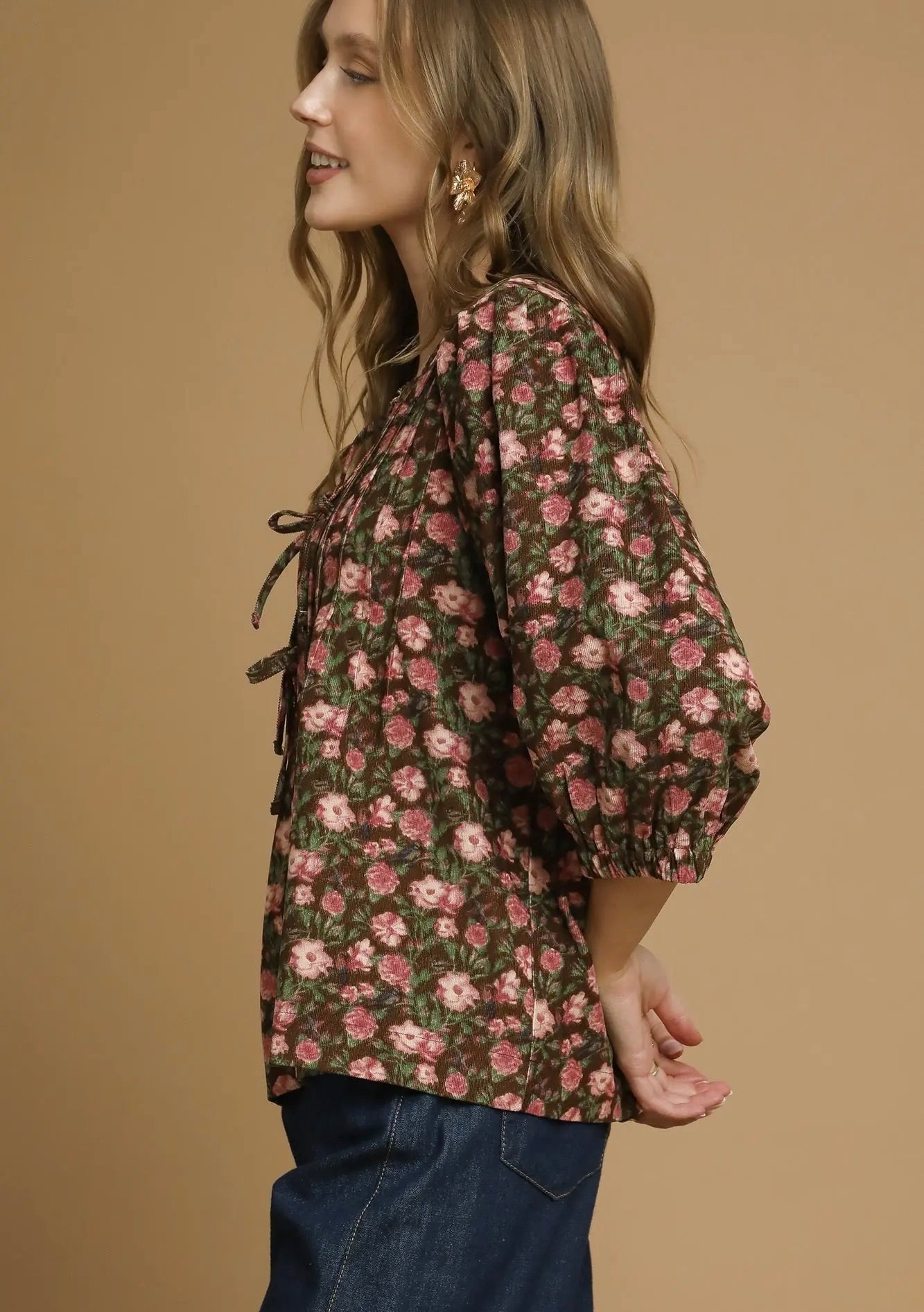 Bloom & Stroll Pintuck Blouse