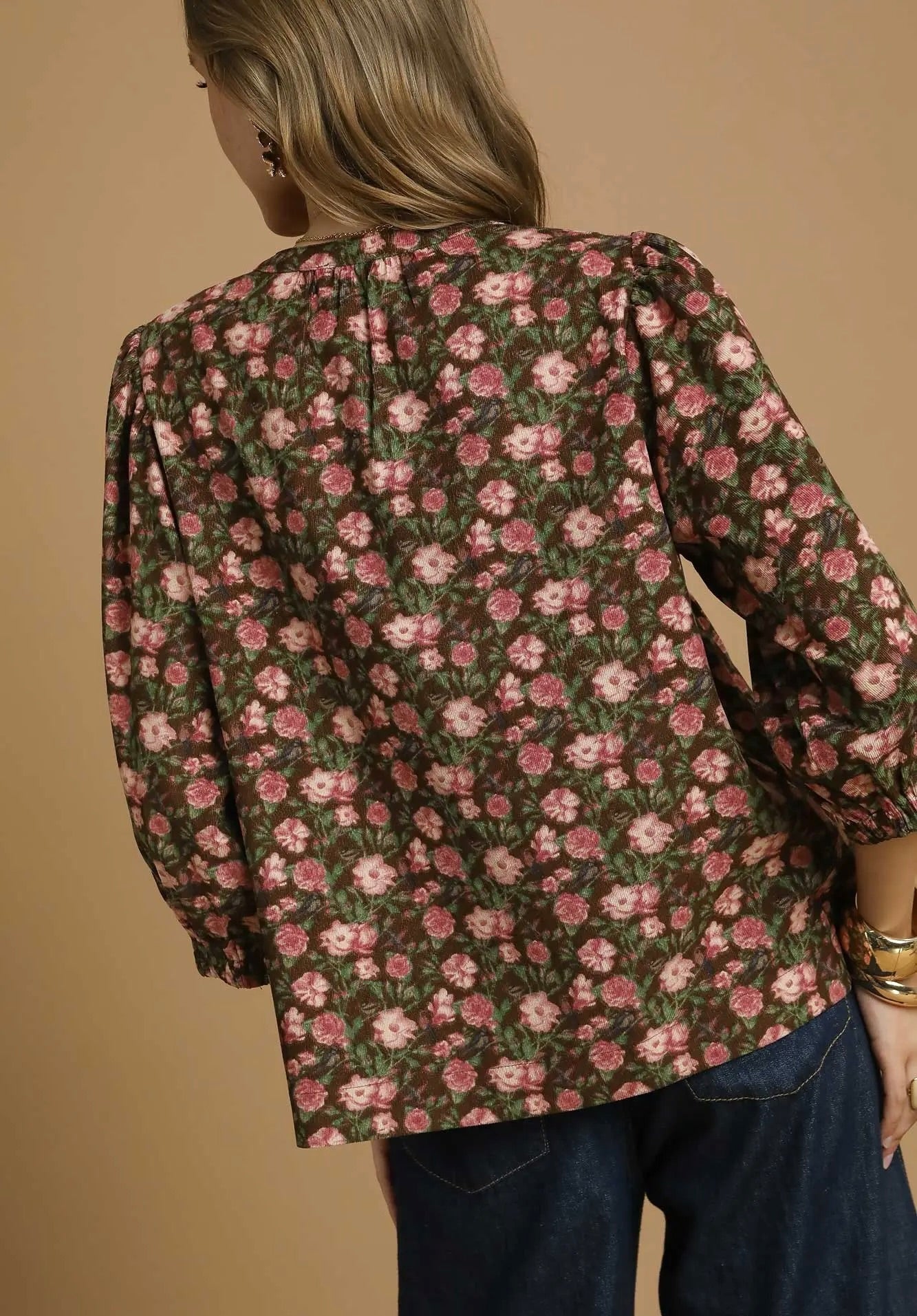 Bloom & Stroll Pintuck Blouse