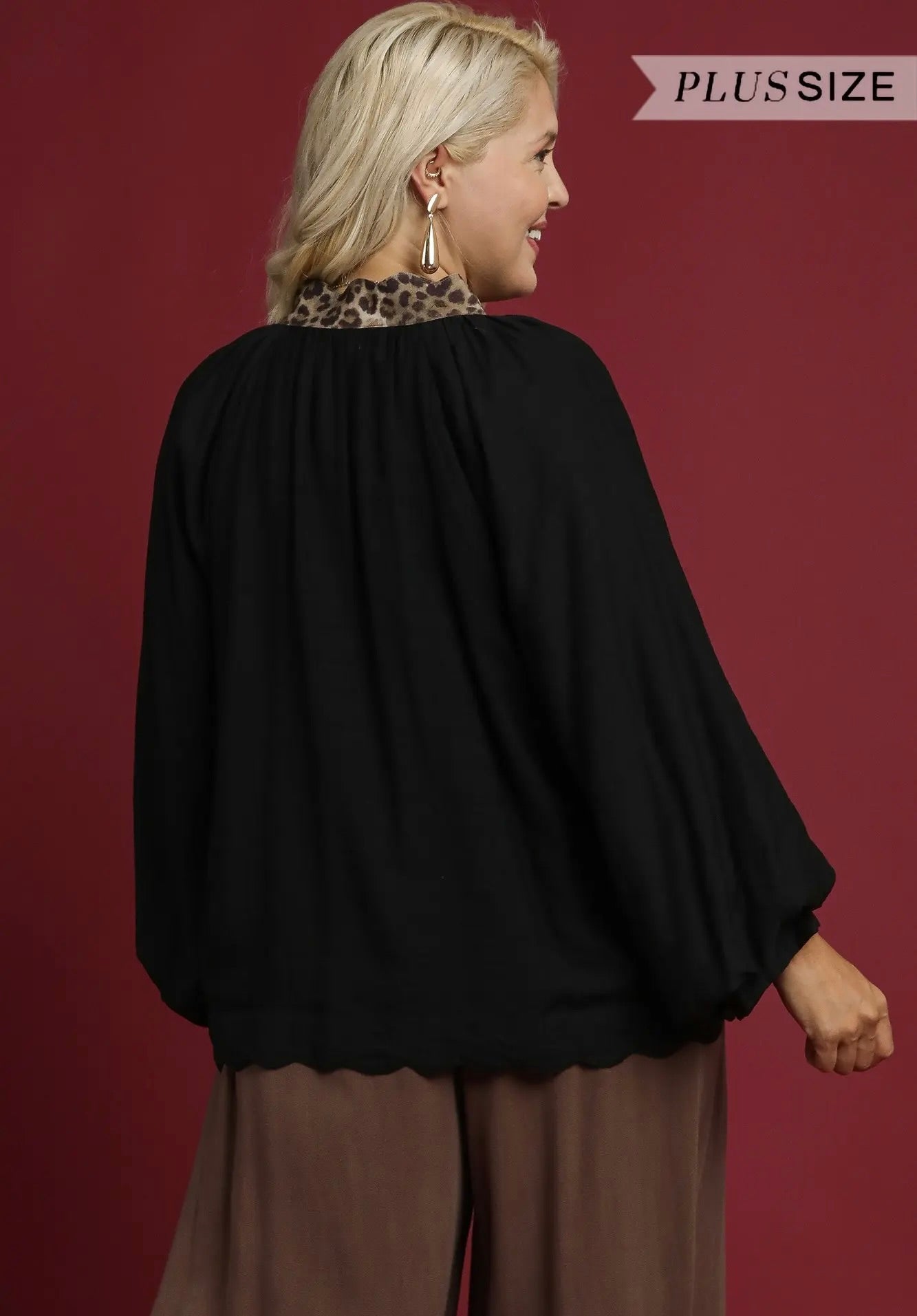 Wild Elegance Balloon Sleeve Blouse