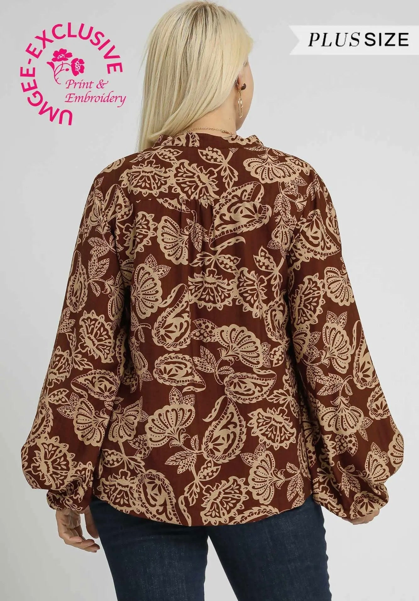 Artsy Vibes Two-Tone Blouse