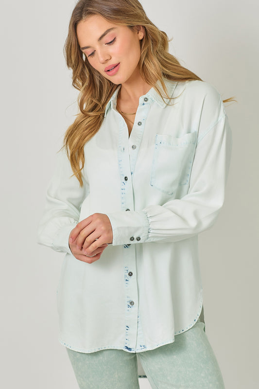 Tencel Oversized Button Up Shirt