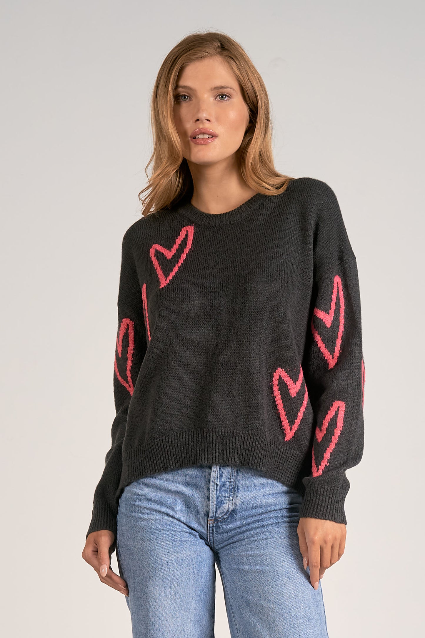 Black Heart Crewneck Sweater