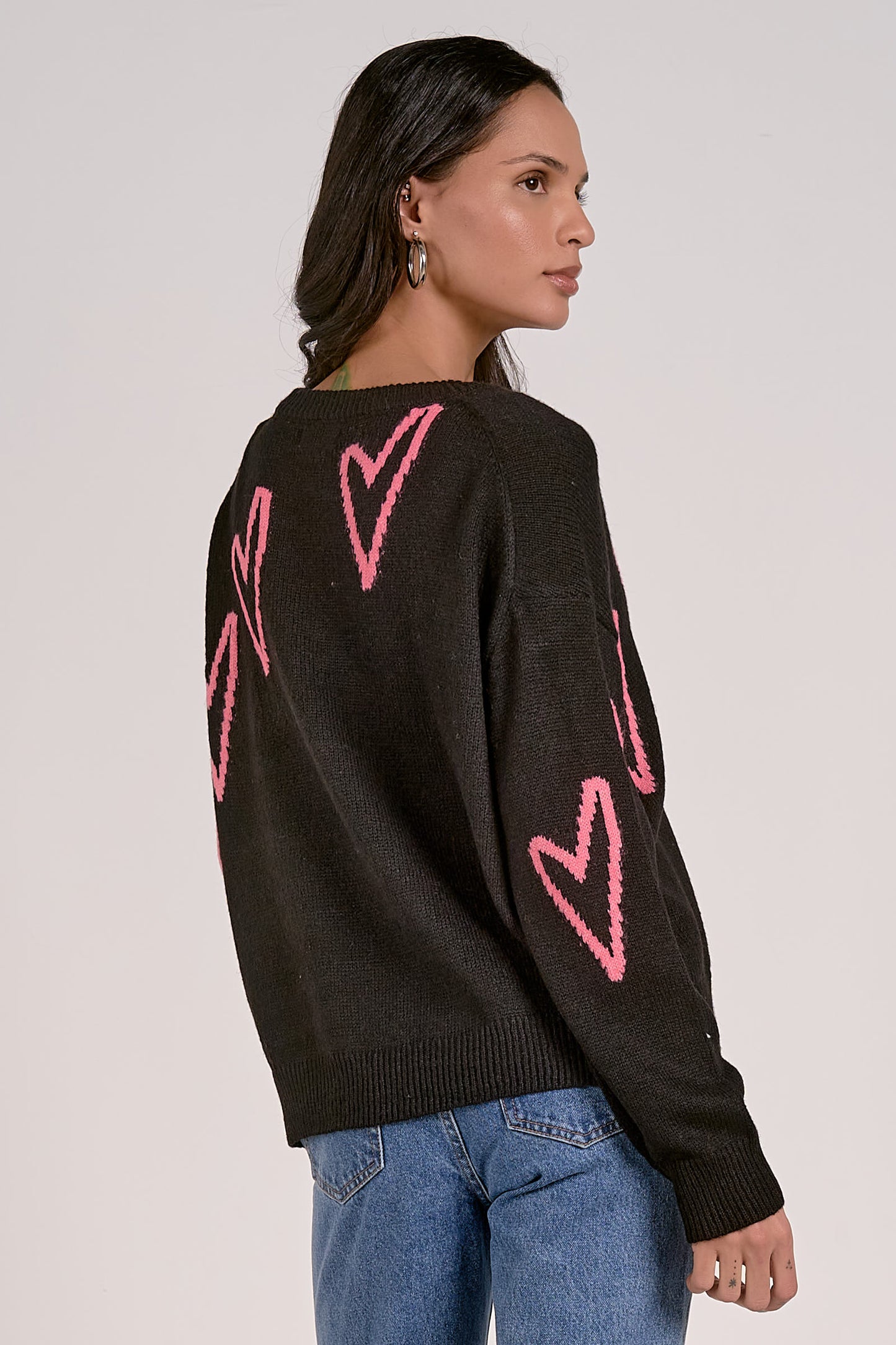 Black Heart Crewneck Sweater