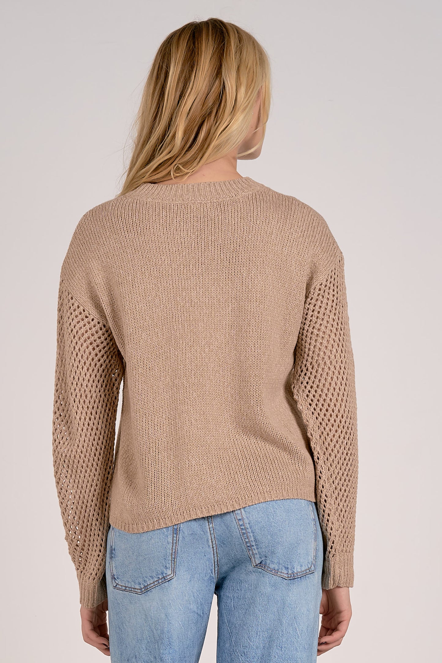 Mesh Sleeve Amour Sweater