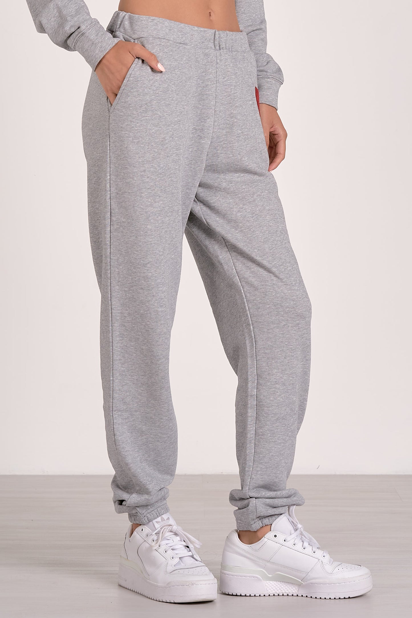 Heart Accent Elastic Waist Joggers