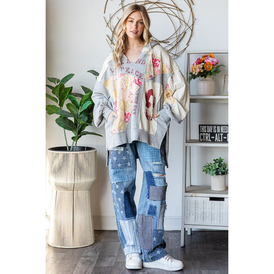 Patch Me If You Can Oversized Mineral Washed Hoodie