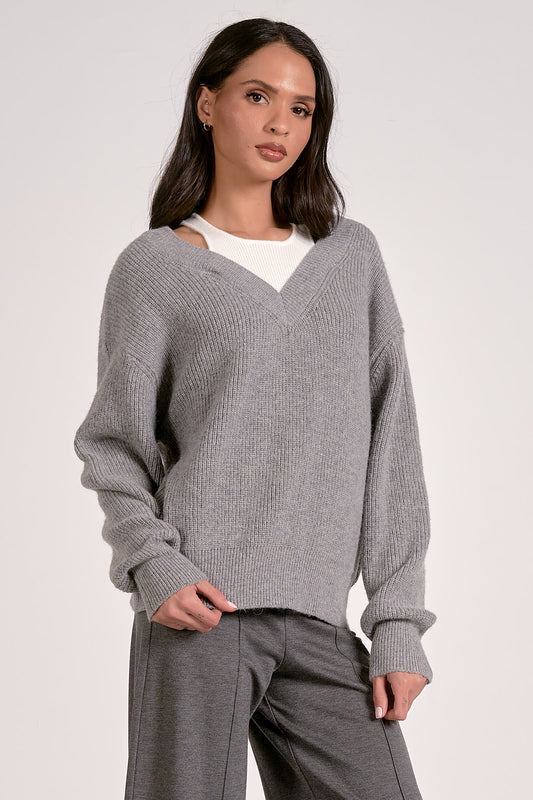 Layer Player V-Neck Sweater