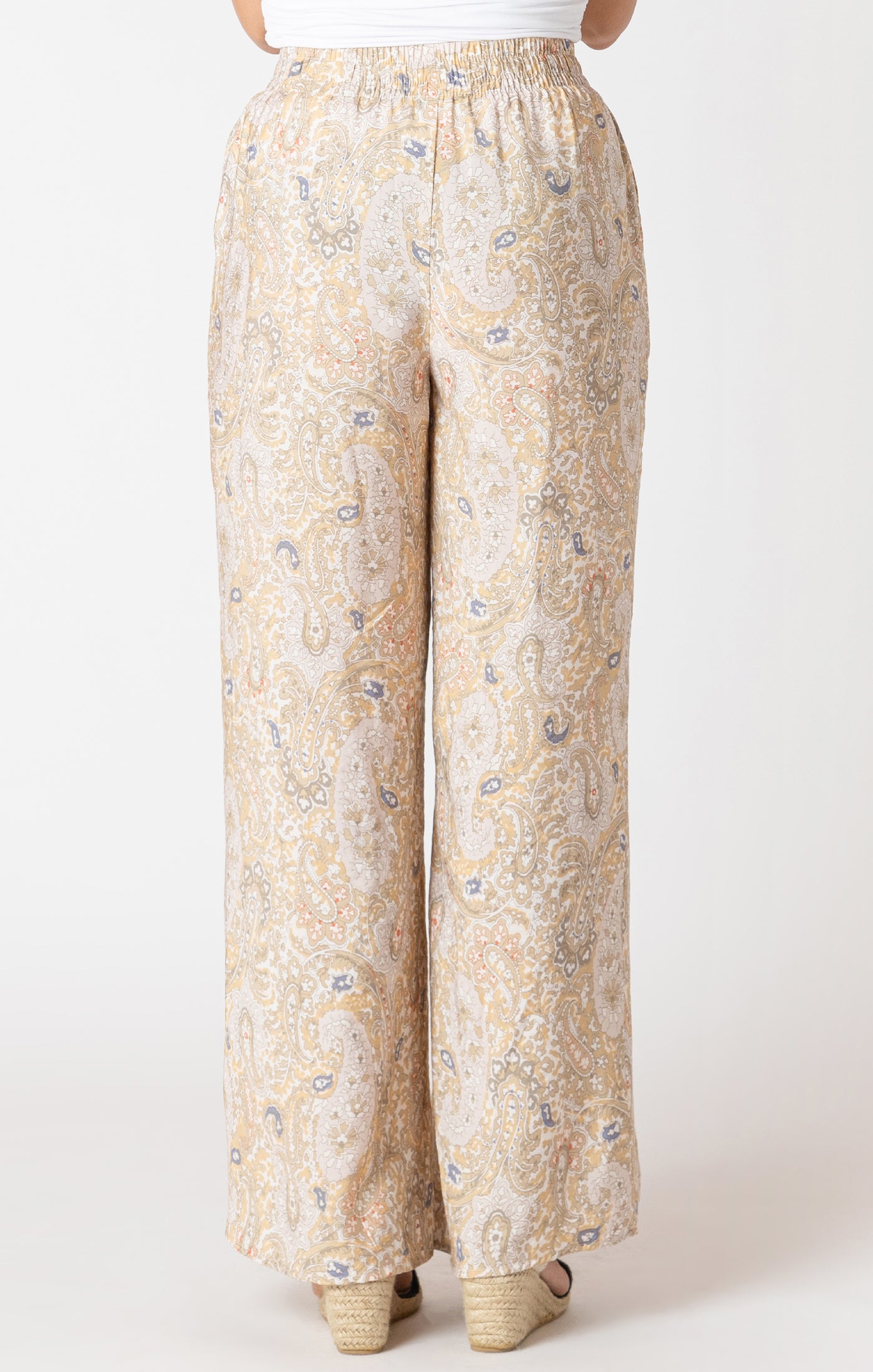 Spring Paisley Wide Leg Flowy Pants