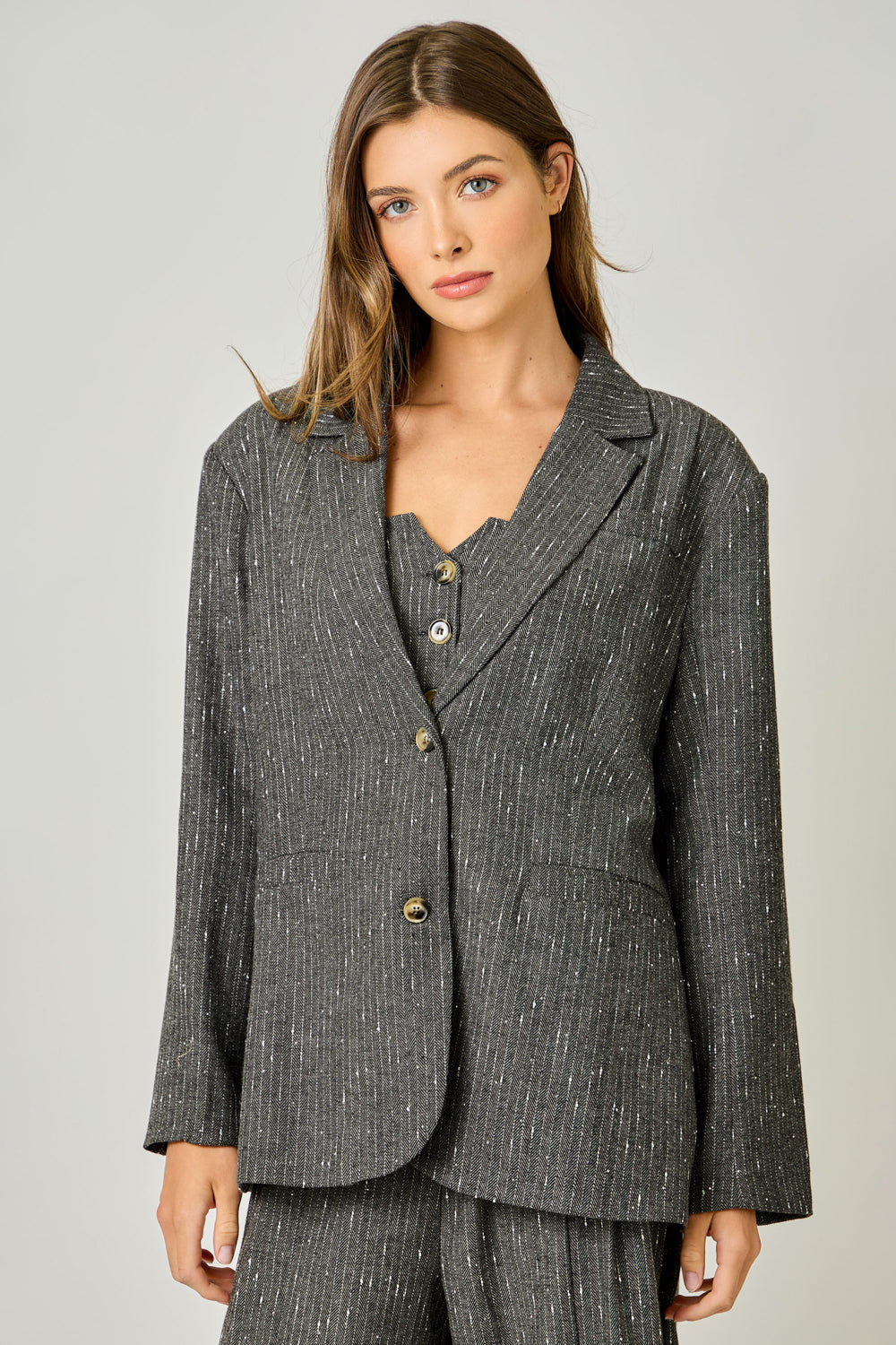 The Sparklet Pinstripe Blazer