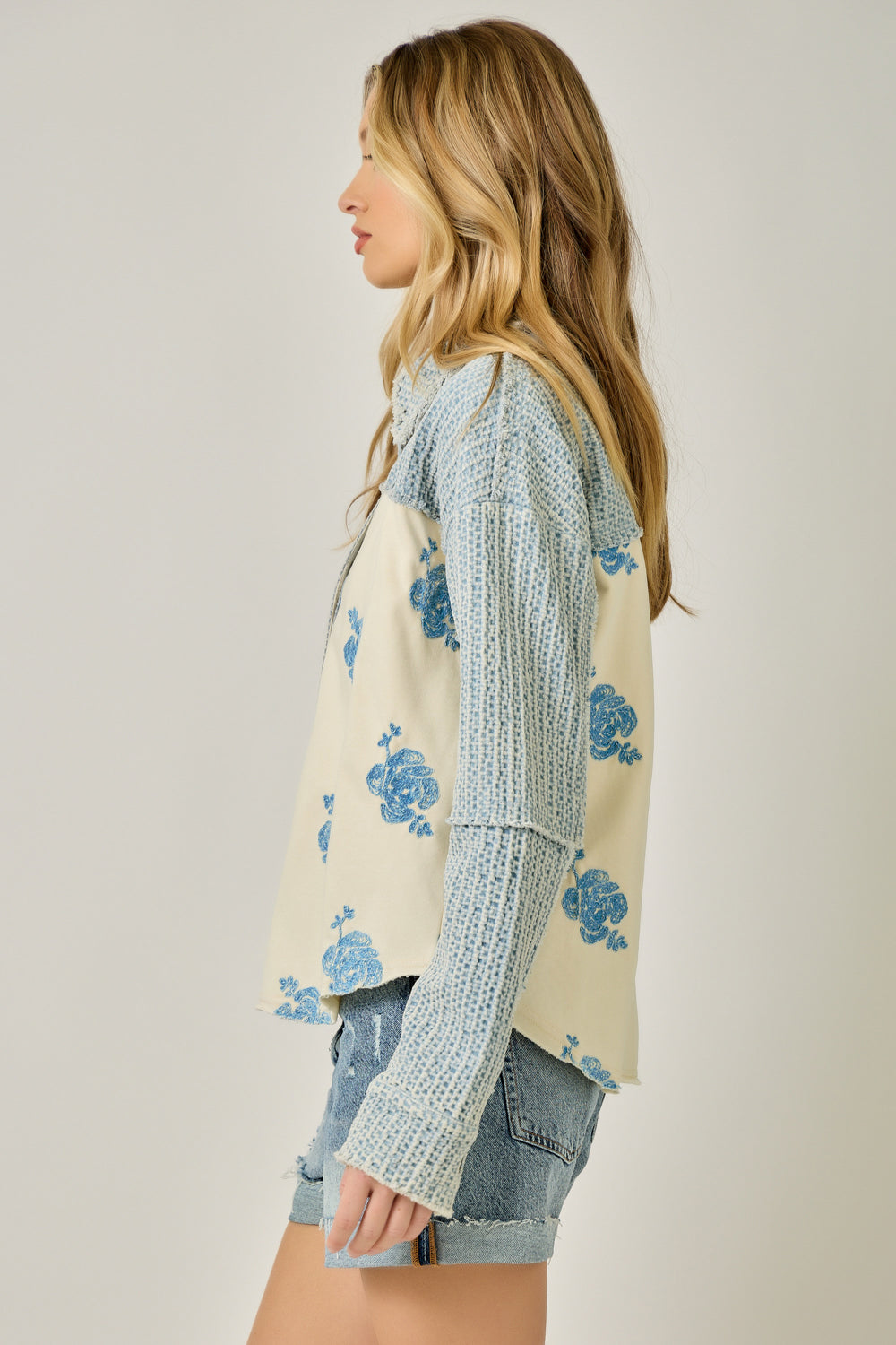 Wildflower Muse Mixed Denim Jacket