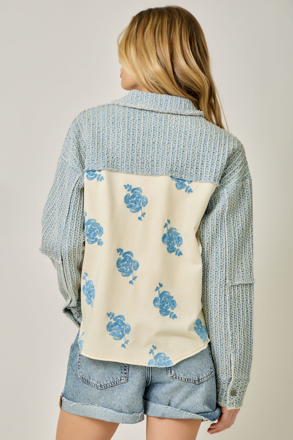 Wildflower Muse Mixed Denim Jacket