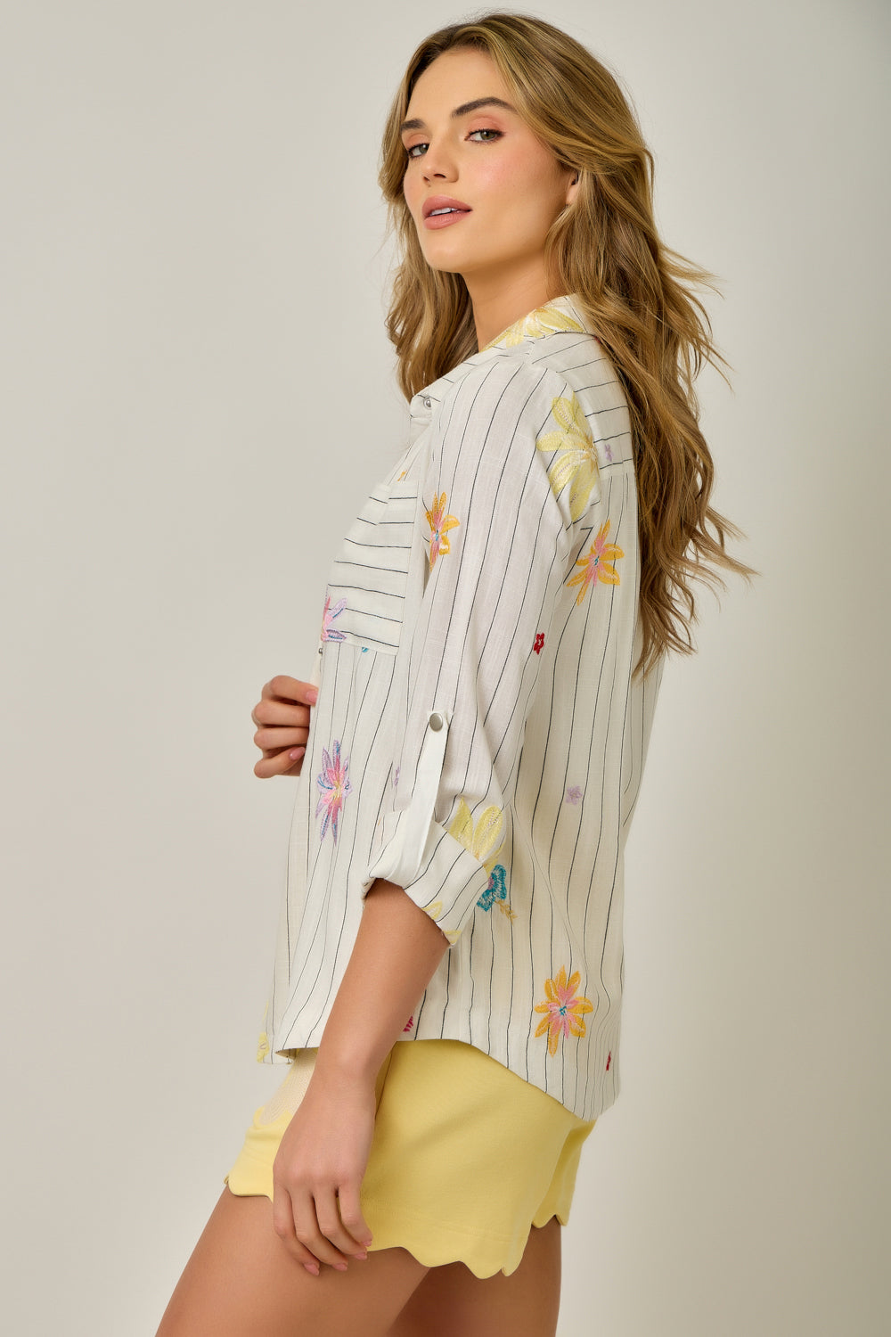 The Pinstripe Prairie Shacket