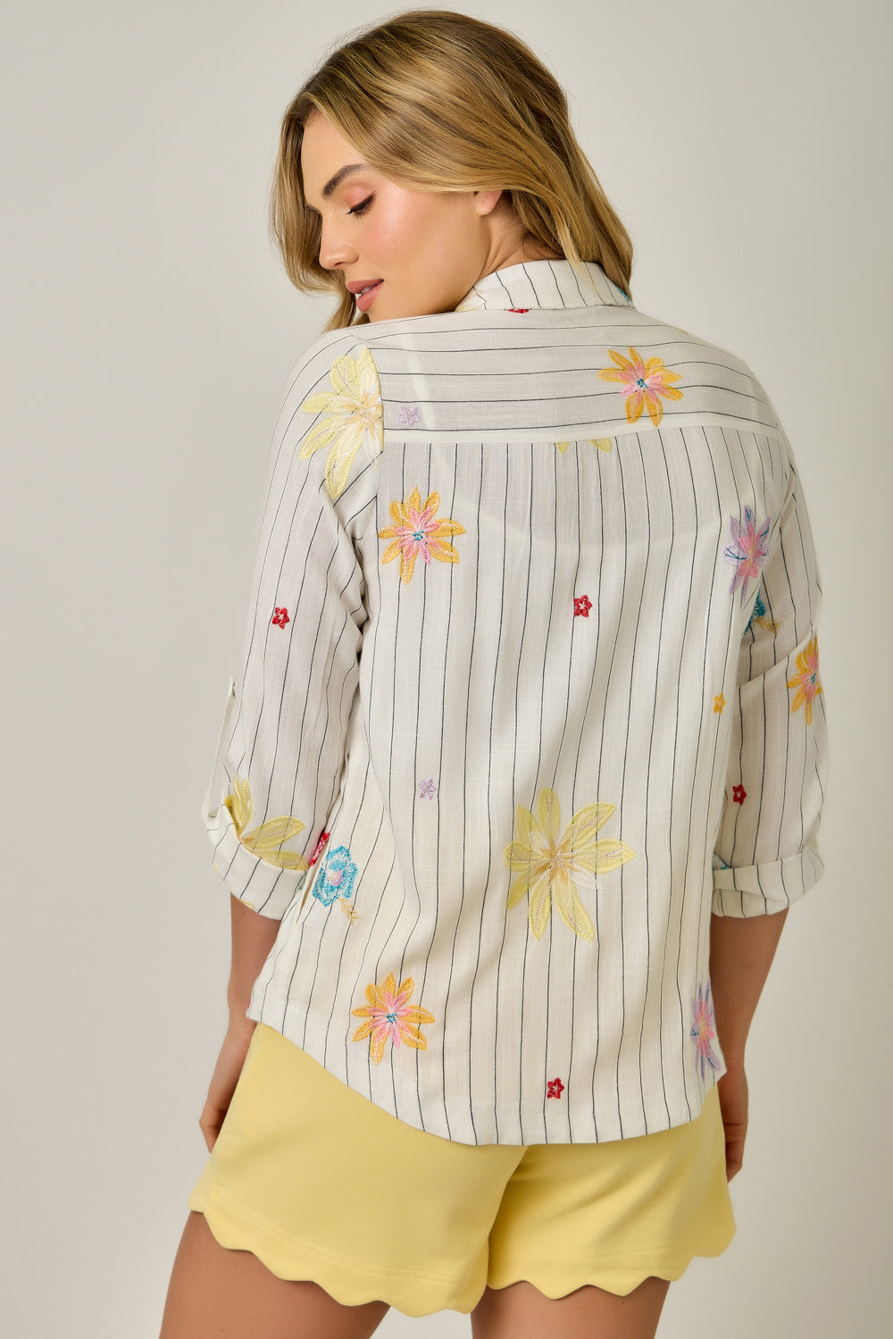 The Pinstripe Prairie Shacket