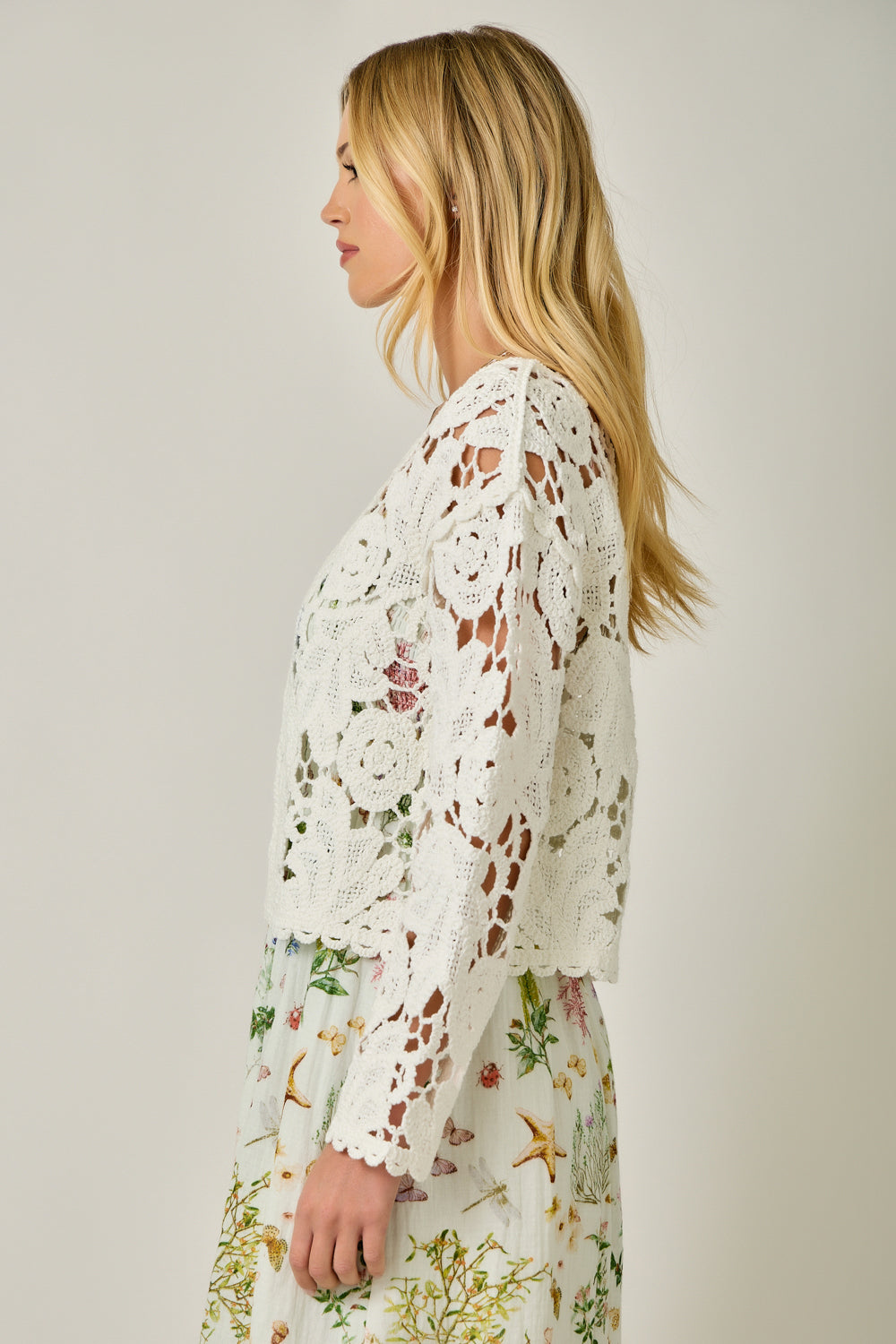 Petal Perfect Floral Crochet Cardigan