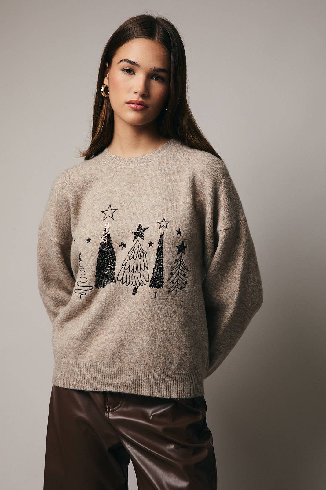 Shimmering Forest Sequin Sweater