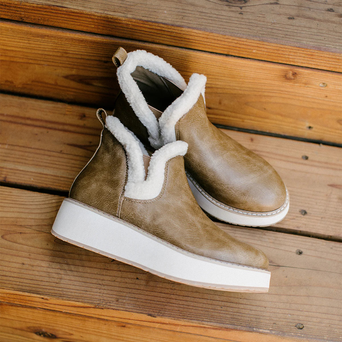 Korena Snuggle Step Shearling Booties