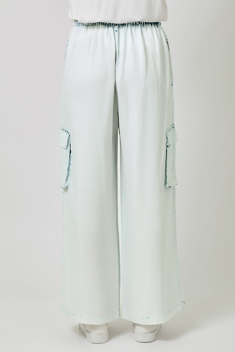 Tencel Wide Leg Cargo Pants