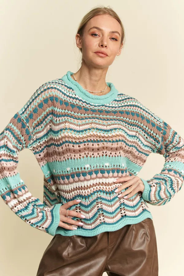 Seafoam Daydream Textured Pullover