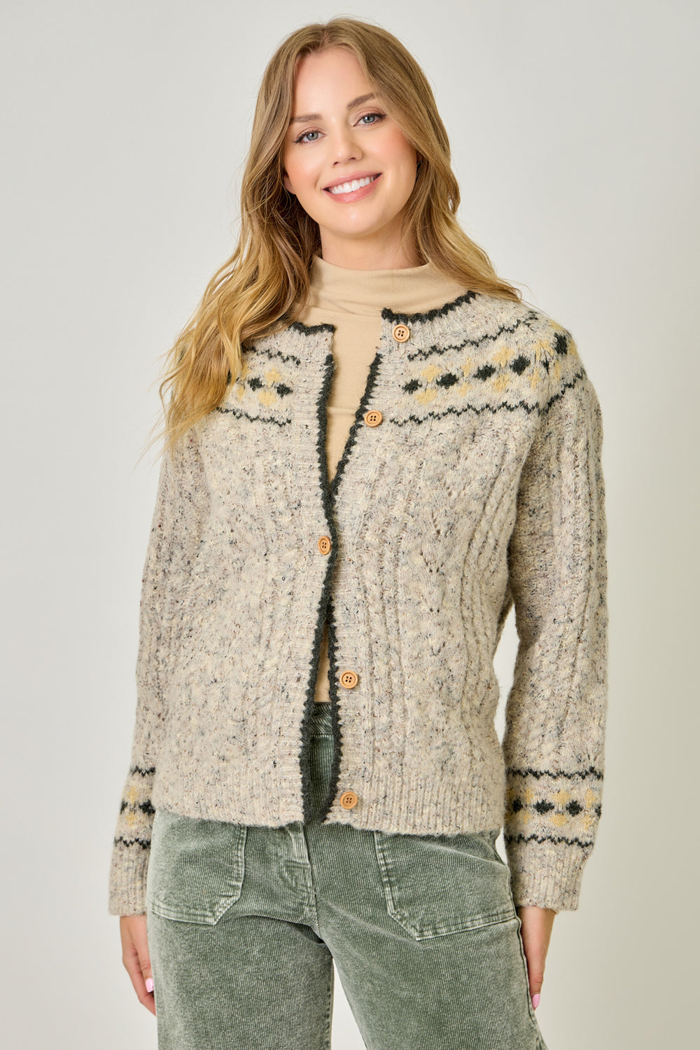 Fair Isle Cardigan Sweater
