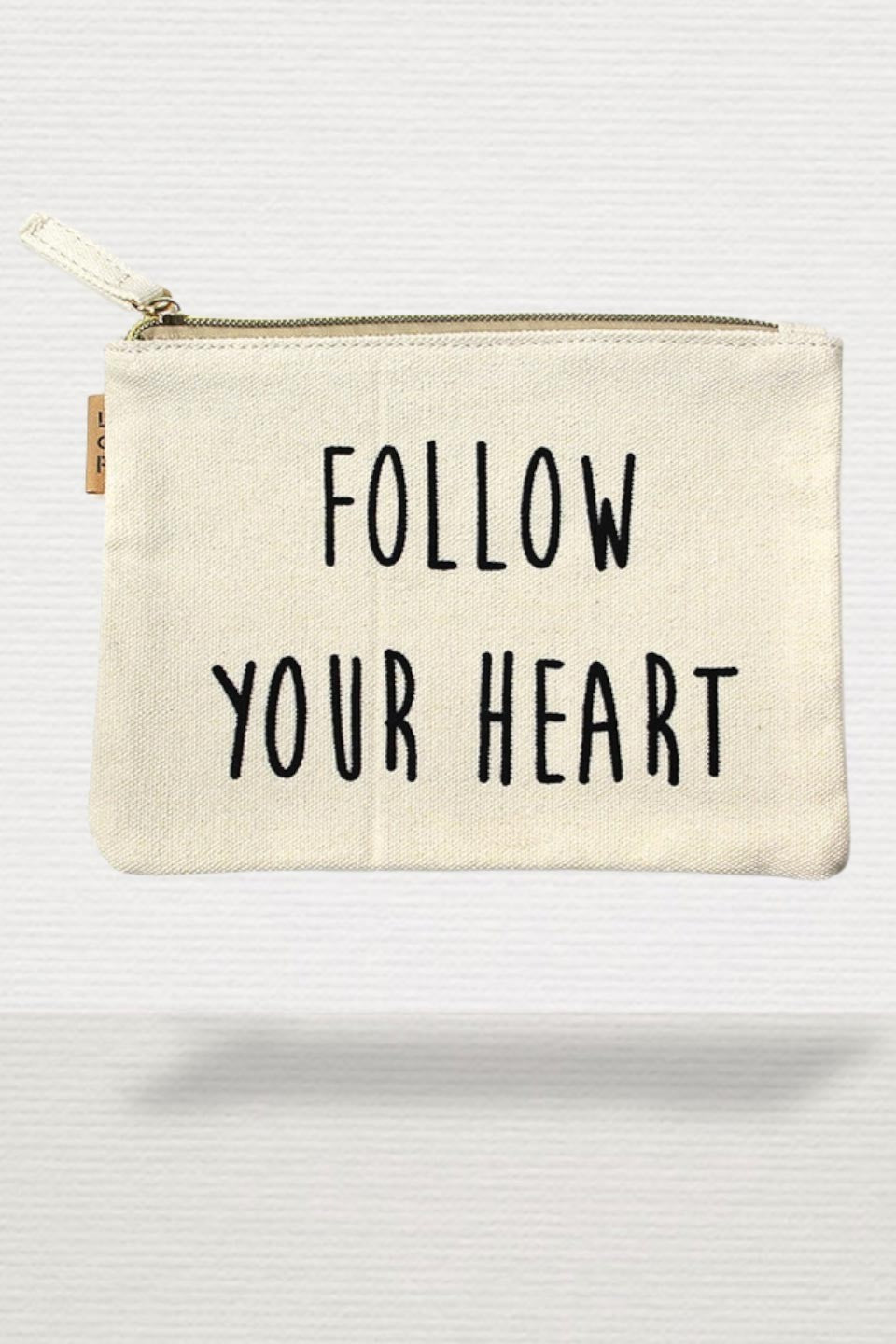 Follow Your Heart _ Cotton Canvas Eco Pouch Bag