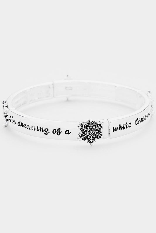 'I'm dreaming of White Christmas' Bracelet