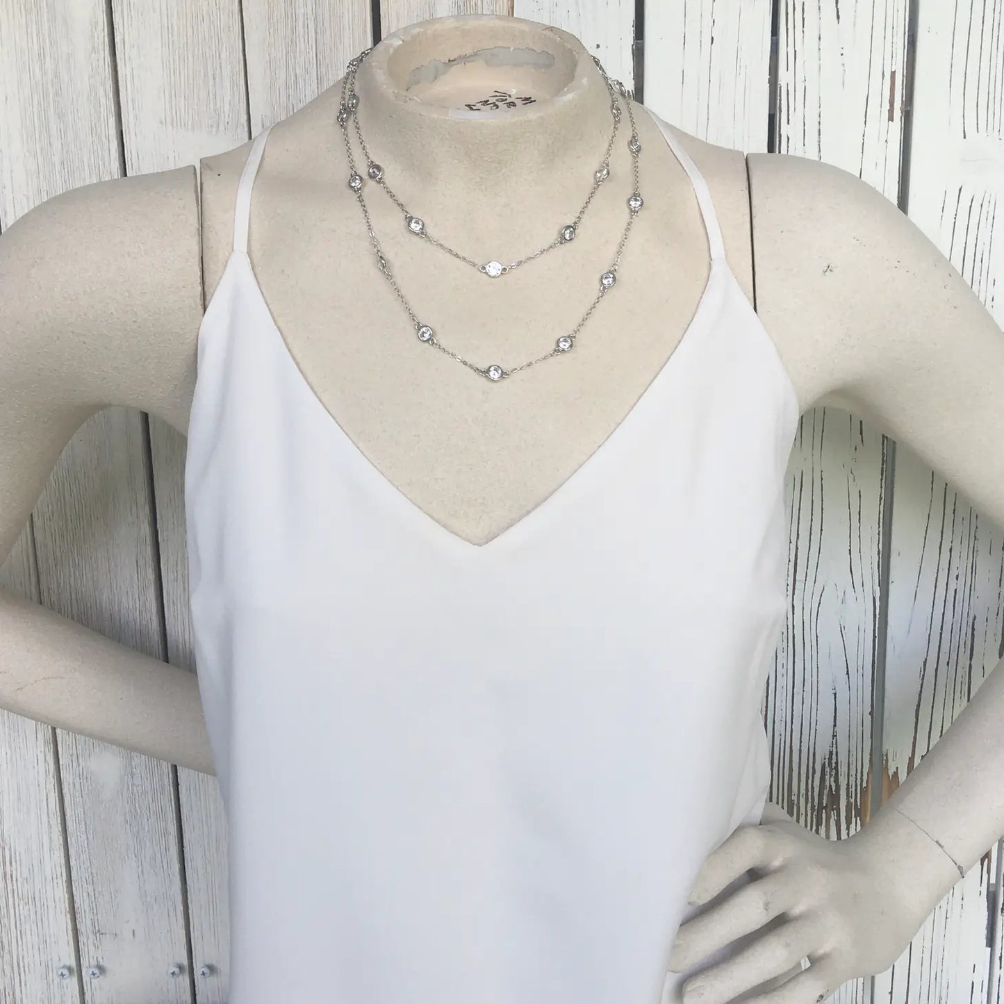 Silver and Crystal Necklace Boutique