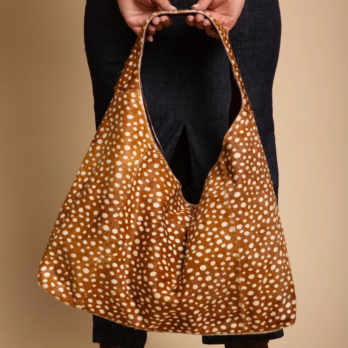 Latico Leather Lindsey Hair On Handcrafted Leather Tote Bag