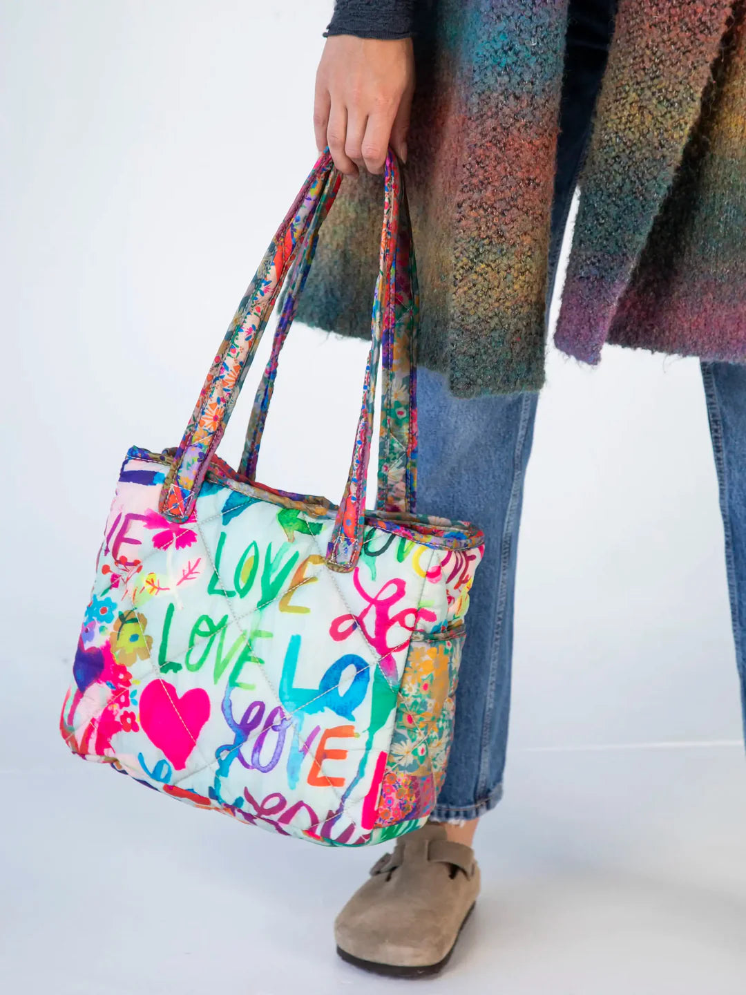 Medium Love Reversible Puffy Tote Bag