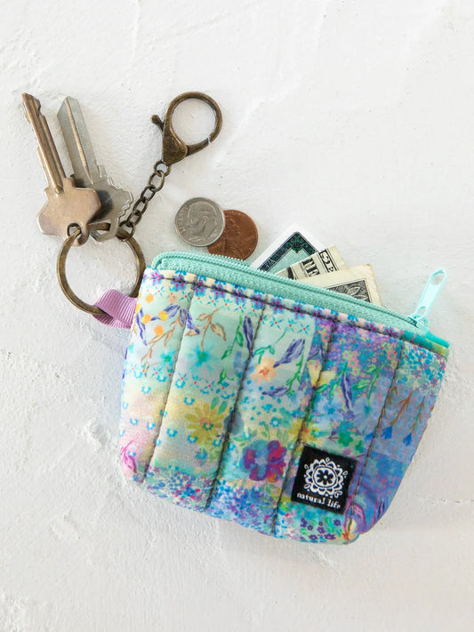 Natural Life Mini Puffy Coin Purse Key Clip