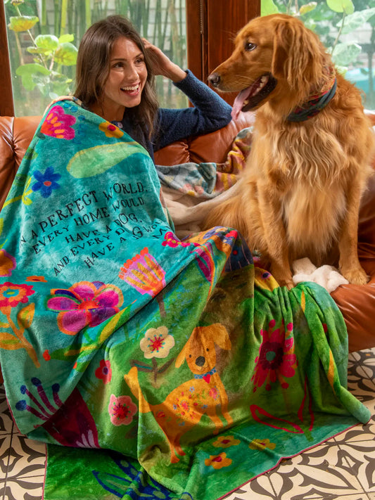 Natural Life Every Dog Has A Home Double-Sided Cozy Throw Blanket