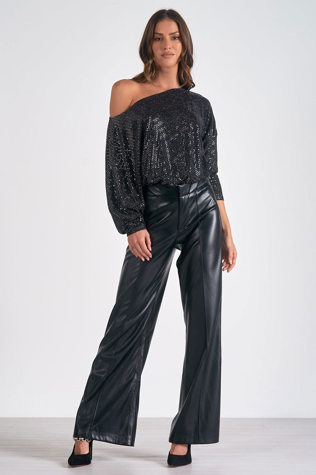 Black Sparkle Sequin Top Pizzazz Beloit