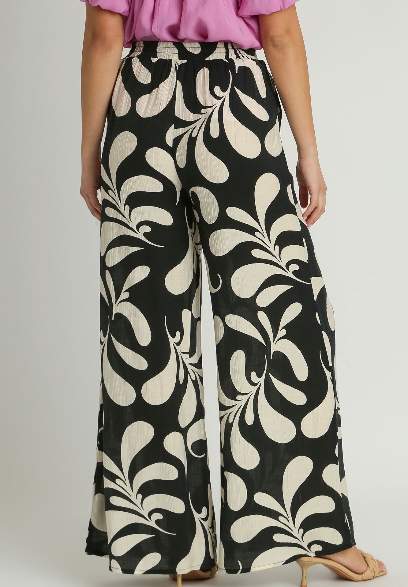 Two Tone Wide Leg Palazzo Pants